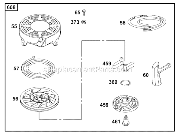 Page I Diagram and Parts List for 12B800SERIES  Briggs and Stratton Engine
